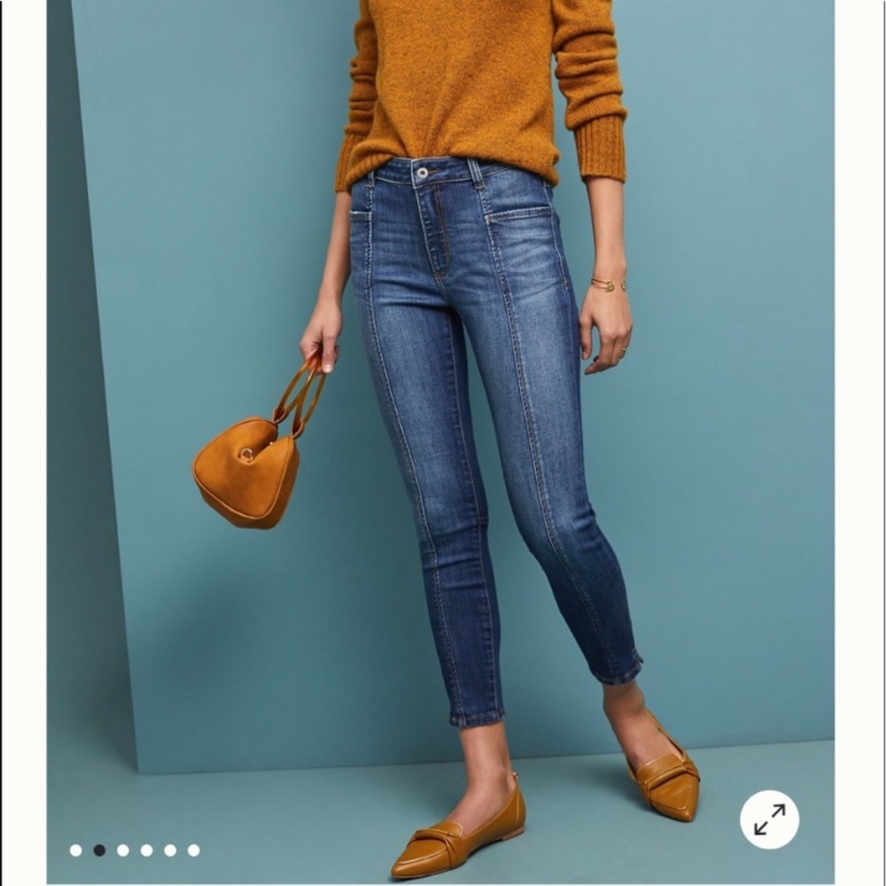 Pilcro & The Letterpress Anthropologie High-Rise Denim Leggings Jeans Sz 28